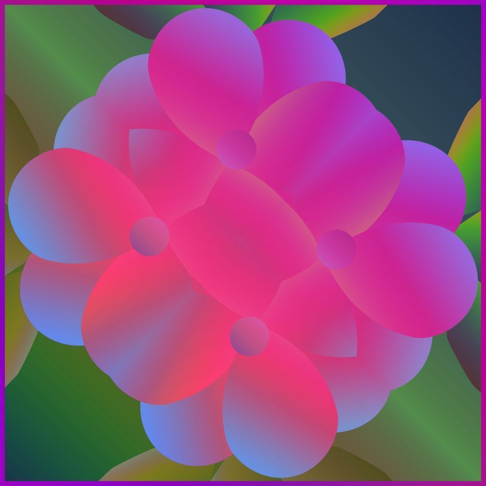 Neon Blossom Cluster Art | Lilly's Artwork/Gallery Gems