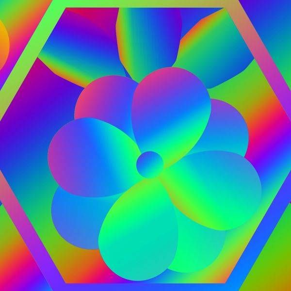 Neon Gradient Bloom Art | Lilly's Artwork/Gallery Gems
