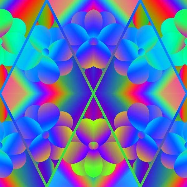 Prismatic Bloom Geometry Art | Lilly's Artwork/Gallery Gems