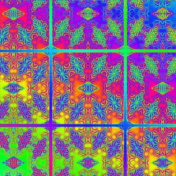Neon Petal Grid Art | Lilly's Artwork/Gallery Gems