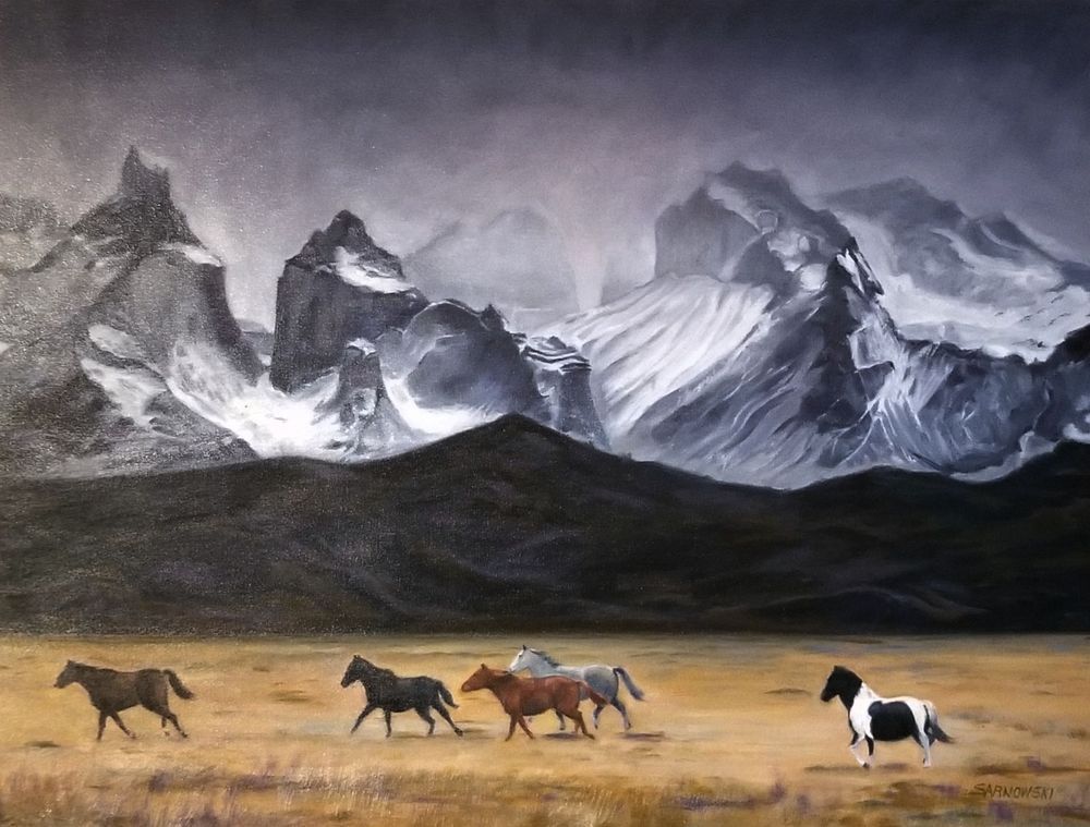 Horses In Patagonia Art | Bill Sarnowski Fine Art
