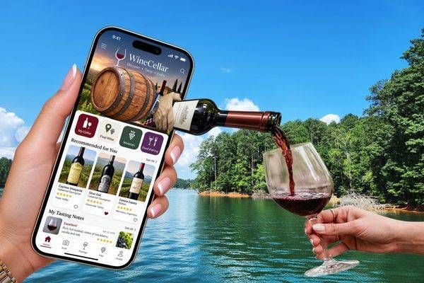 Mobile Wine Pouring App Art | Viewfinder Arts LLC
