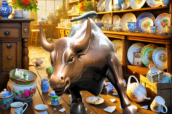 Bull In A China Shop Art | Viewfinder Arts LLC