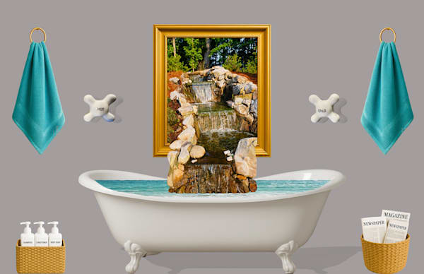 Bathtub Waterfall Art | Viewfinder Arts LLC