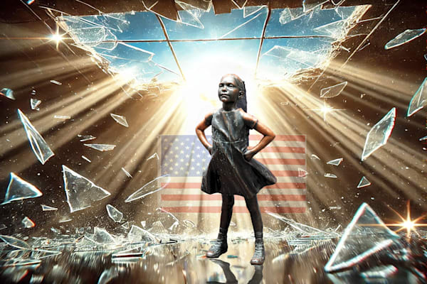 Fearless Girl Breaking Glass Ceiling Art | Viewfinder Arts LLC