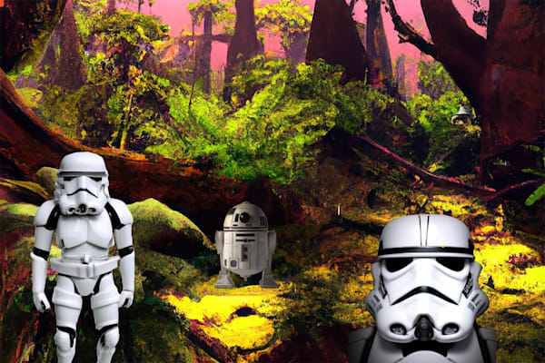 Droid Hidden In The Forrest Art | Viewfinder Arts LLC