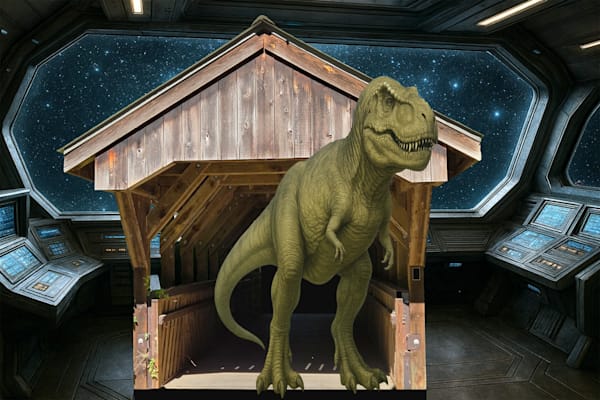 Jurassic Future Space Bridge Art | Viewfinder Arts LLC