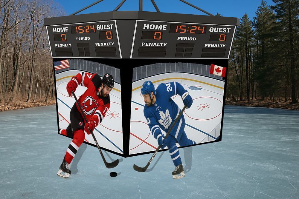 Ice Hockey On The Pond Art | Viewfinder Arts LLC
