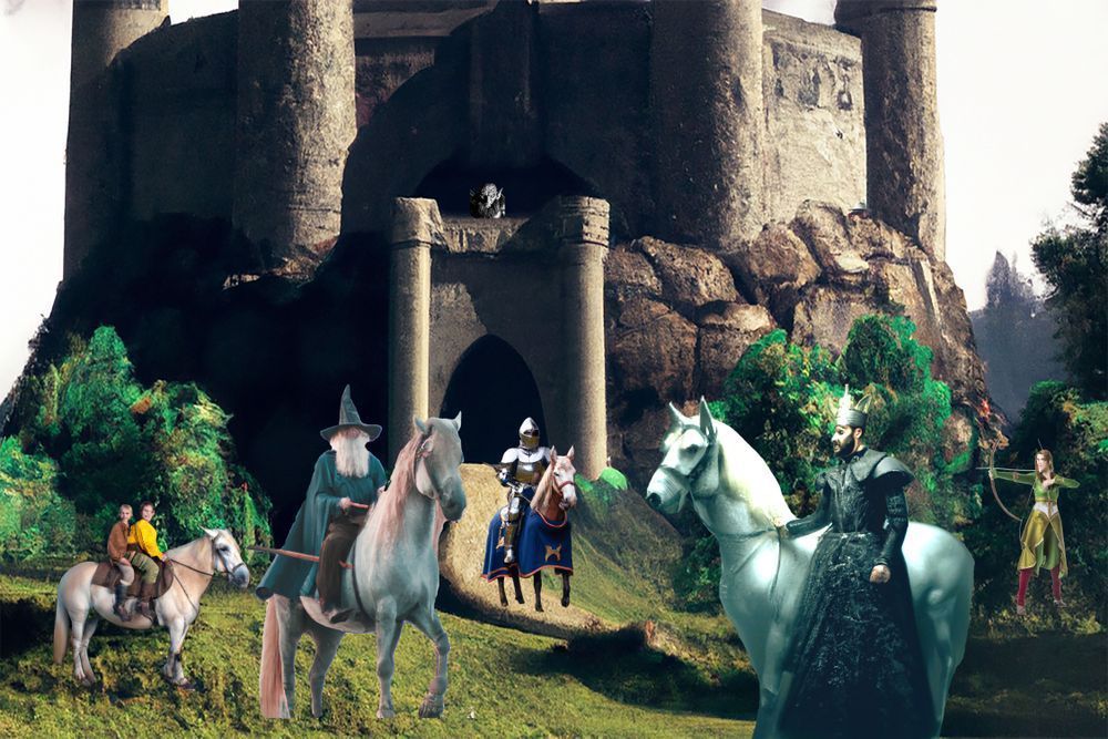 Middle Earth Castle With A King Art | Viewfinder Arts LLC