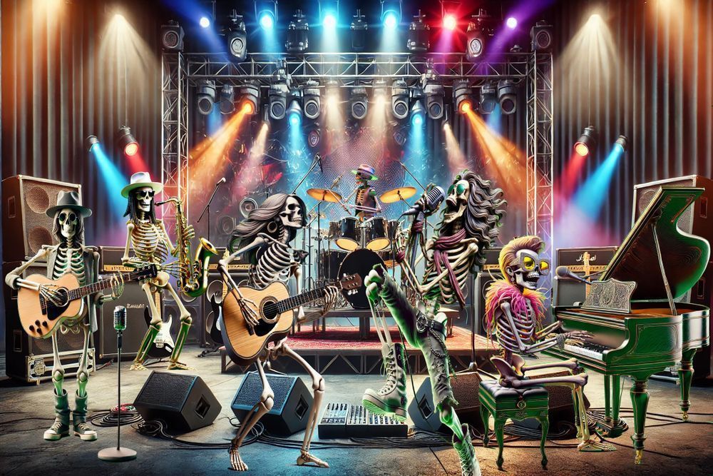 Famous Skeletons Rock Band Art | Viewfinder Arts LLC