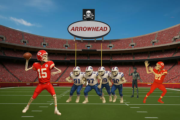 Skeleton Football Art | Viewfinder Arts LLC