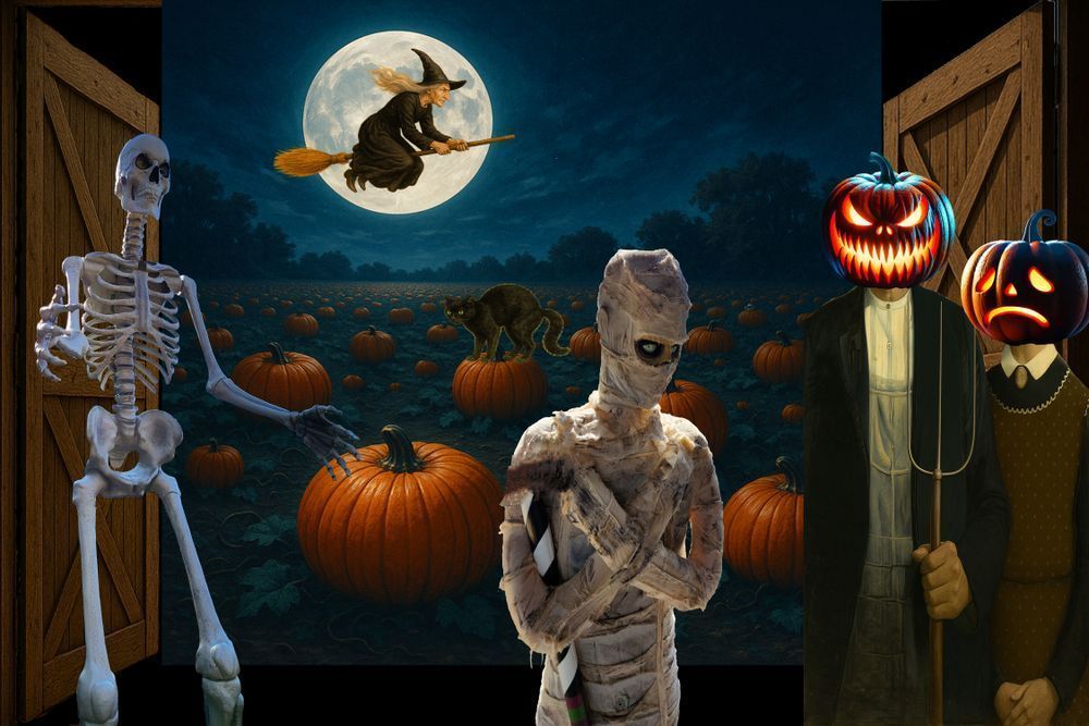 Pumpkin Patch At Full Moon Art | Viewfinder Arts LLC