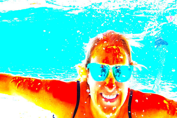 Underwater With Sunglasses Art | Viewfinder Arts LLC