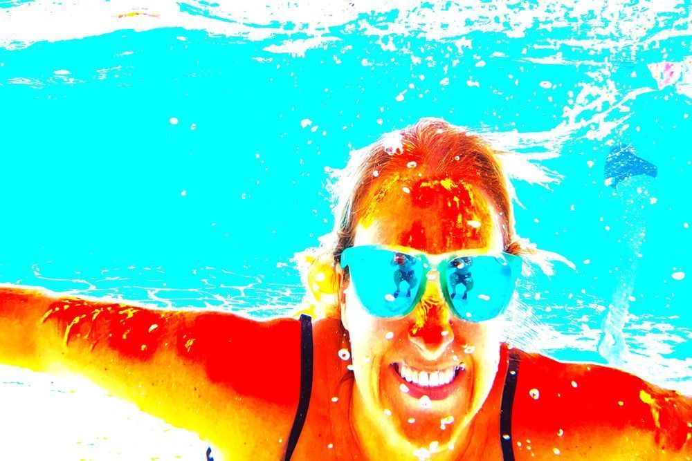 Underwater With Sunglasses Art | Viewfinder Arts LLC