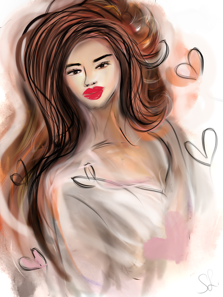 Hearts And Red Lips Art | See lee Art