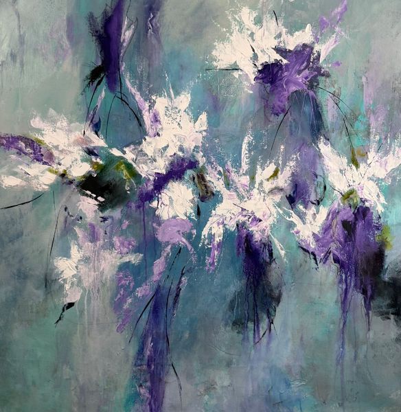 Winning Abstract Petalstorm: Wild Grace | Award-Winning Abstract Painting