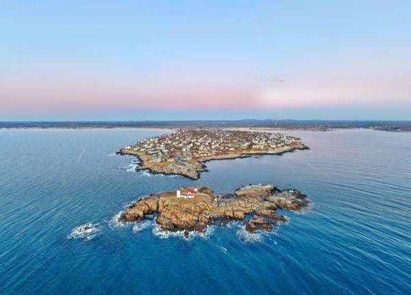 Nubble Lighthouse And York Coastline Photography Art | Artistic Insights Aerial Photography