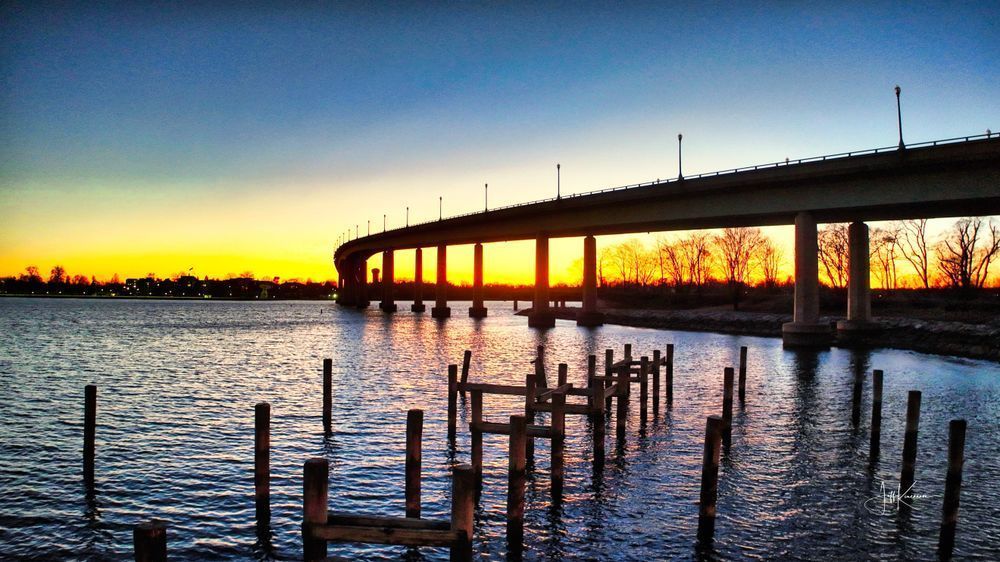 Reflections Of The U.S. Naval Academy Bridge Photography Art | Artistic Insights Aerial Photography