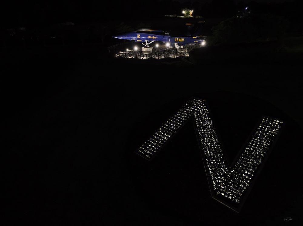 Night Time At The Stadium Photography Art | Artistic Insights Aerial Photography
