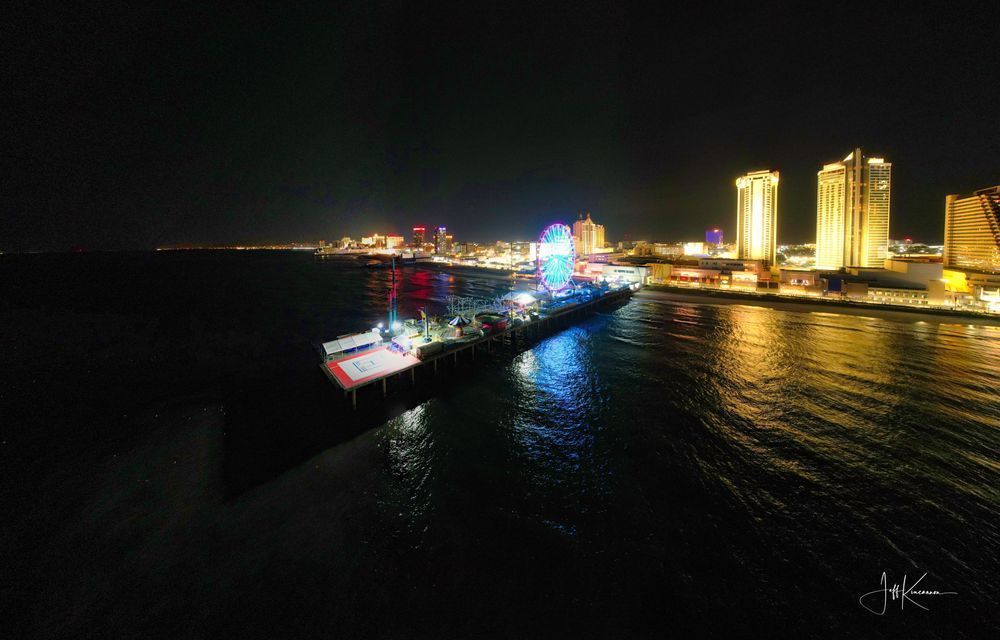 Night Time On The Boardwalk Photography Art | Artistic Insights Aerial Photography