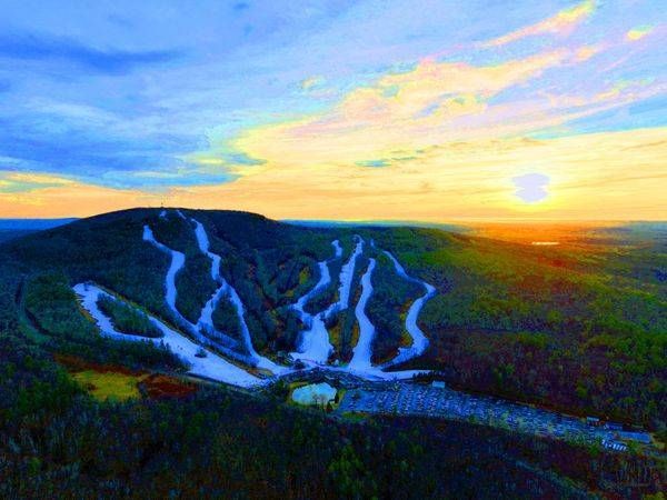Wachusett Mountain Wintergreen Slopes Photography Art | Artistic Insights Aerial Photography