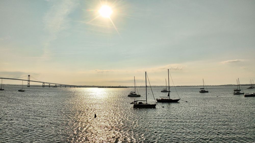 The Claiborne Pell Bridge Over Narragansett Bay Photography Art | Artistic Insights Aerial Photography