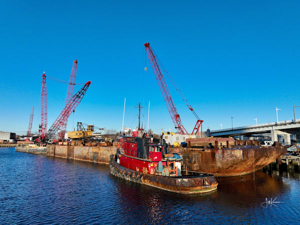 On The Water Construction Photography Art | Artistic Insights Aerial Photography