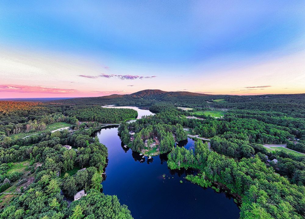 Wyman’s Sunset Road To Wachusett Photography Art | Artistic Insights Aerial Photography