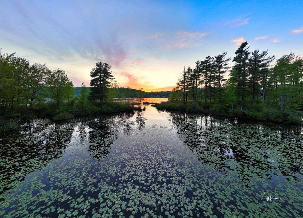 Golden Pond Serenity Photography Art | Artistic Insights Aerial Photography