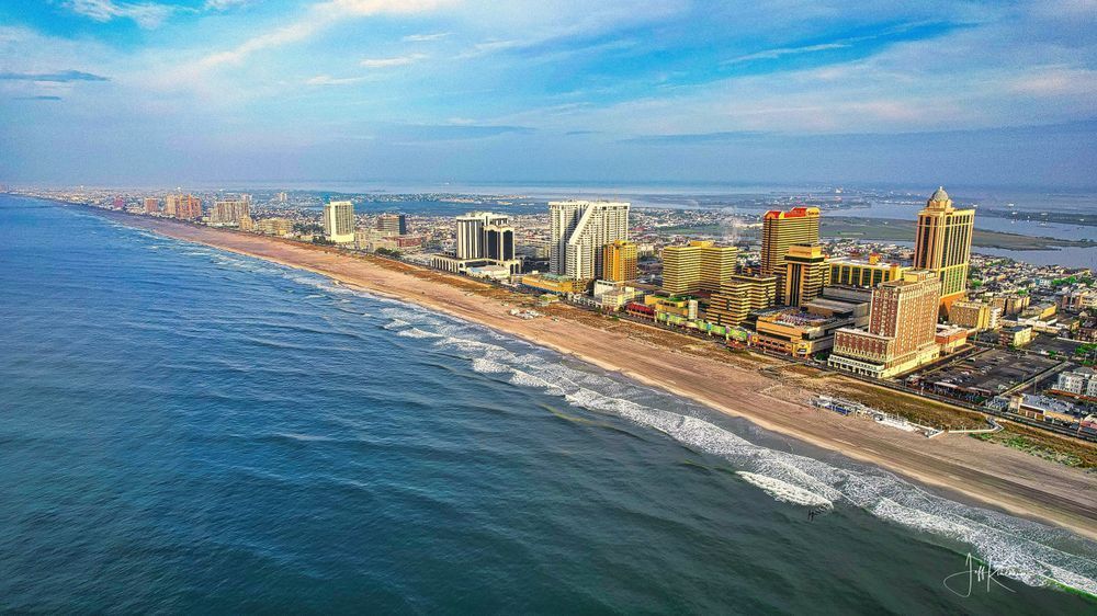 Atlantic City Boardwalk Skyline Photography Art | Artistic Insights Aerial Photography