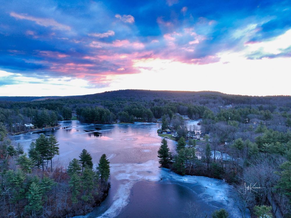 Blush Of Dawn At Wyman Photography Art | Artistic Insights Aerial Photography