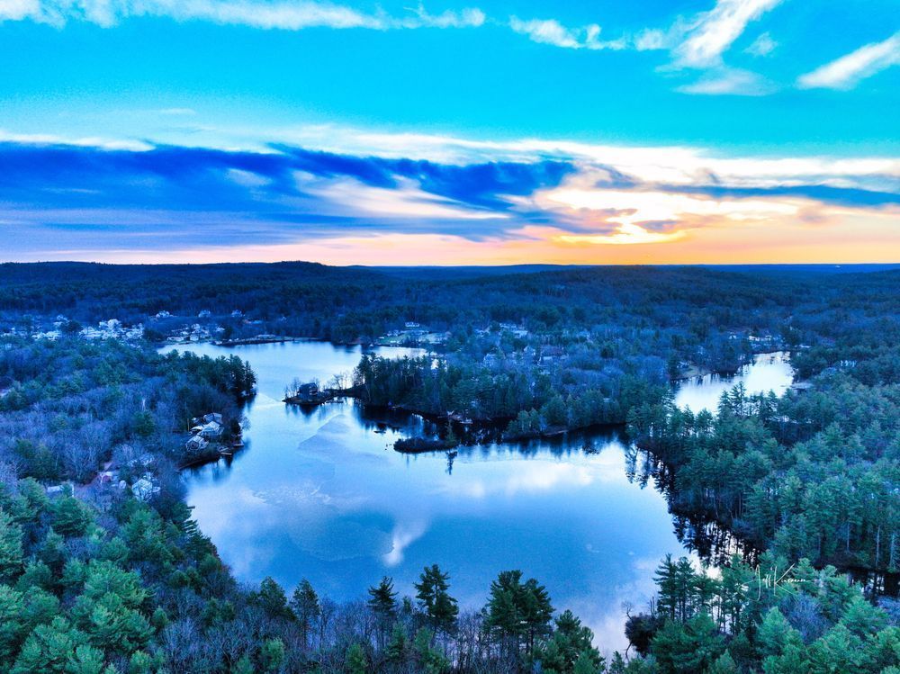 Frozen Serenity At Sunset Photography Art | Artistic Insights Aerial Photography