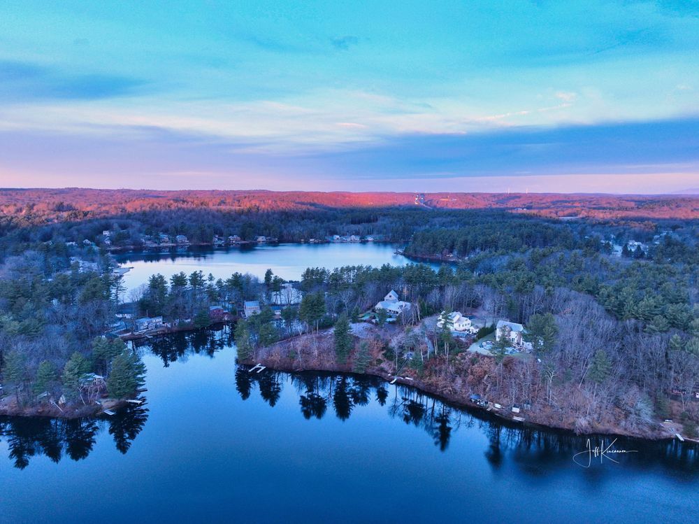 Daybreak On The Pond Photography Art | Artistic Insights Aerial Photography