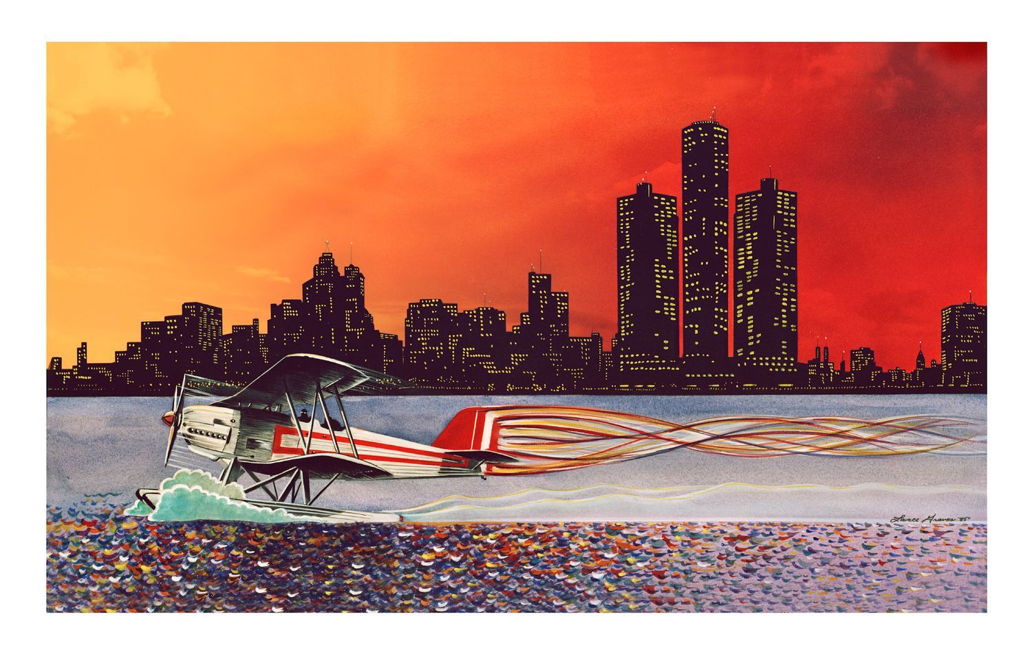 Paintings & Illustrations On The Water By Lance 22x14 240r wh border