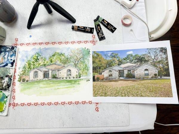 Commission a Custom 8x10" Watercolor Painting