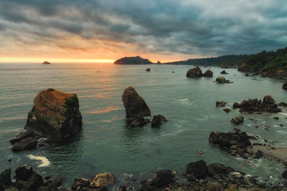 Moody skies at Luffenholtz Beach