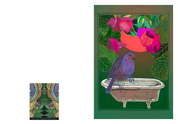 June Dreams The Bird A6 Card Art | Gango Custom Printing