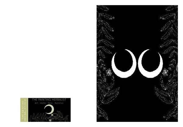 Moon Child 2 Ink Blot A6 Card Art | Gango Custom Printing