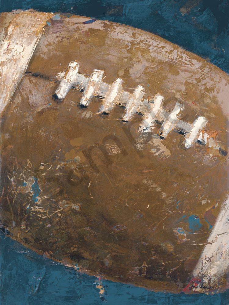 Sp609 Blue Football 18x24 Art | Gango Custom Printing
