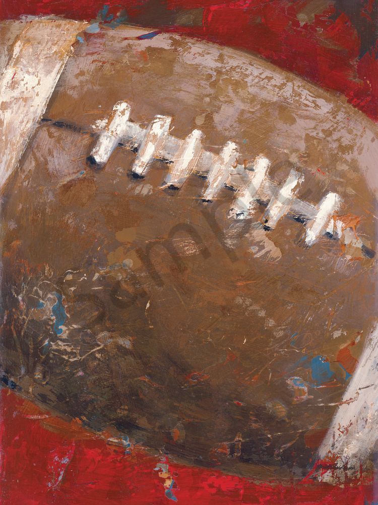 Sp608 Red Football 18x24 Art | Gango Custom Printing