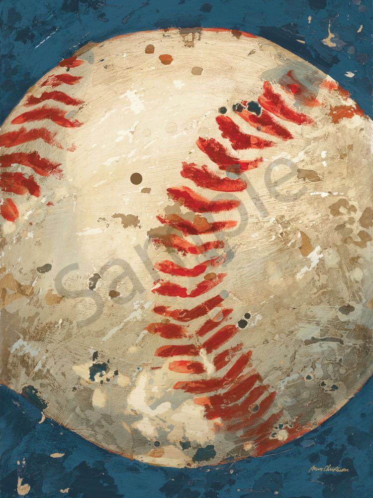 Sp606 Blue Baseball 18x24 Art | Gango Custom Printing