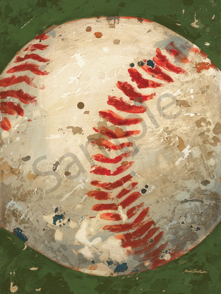Sp607 Green Baseball 18x24 Art | Gango Custom Printing