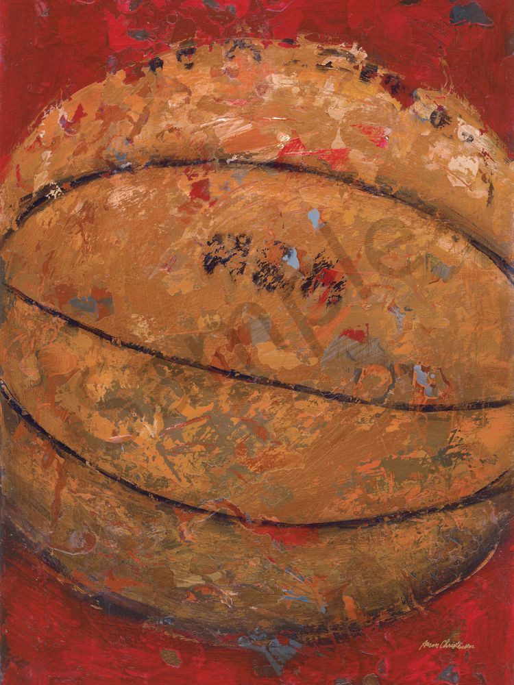Sp611 Red Basketball 18x24 Art | Gango Custom Printing