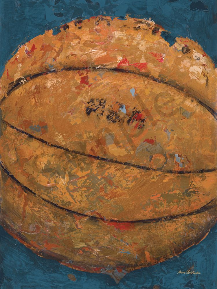 Sp612 Blue Basketball 18x24 Art | Gango Custom Printing