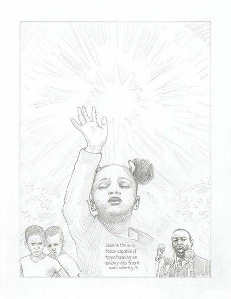 Sketch1 Ct Martin Luther King Jr 7x9.375 On 8.5x11 Art | Gango Custom Printing