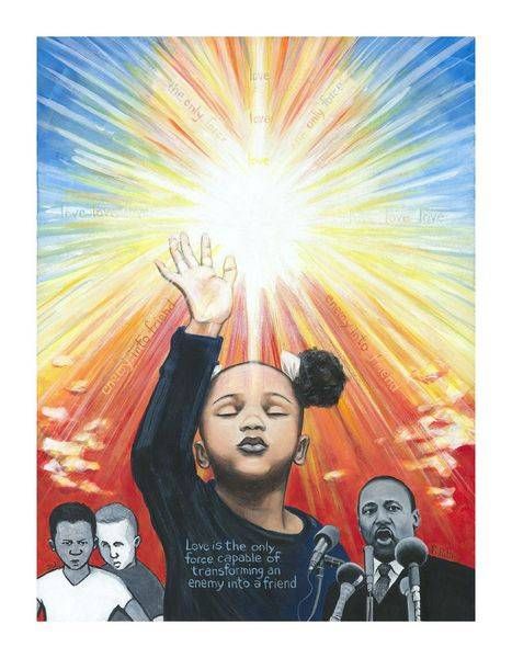 Pntg Martin Luther King Jr 12x16 On 14x18 Art | Gango Custom Printing