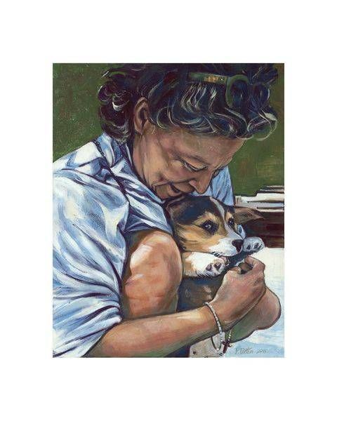 Pntg Comforted 11x14 On 16x20 Art | Gango Custom Printing