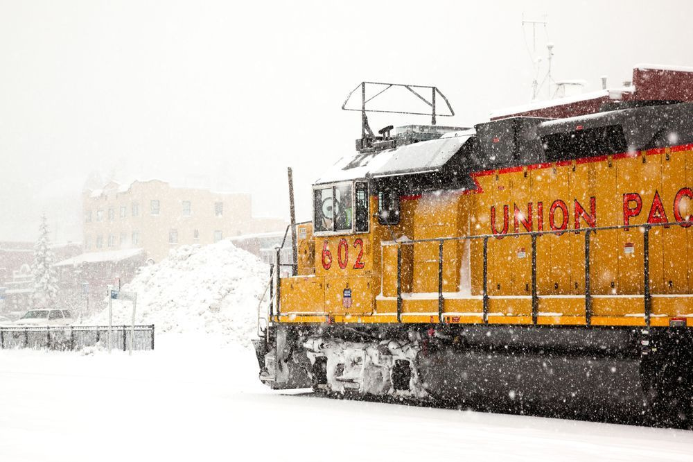 Train in Snowy Truckee 2