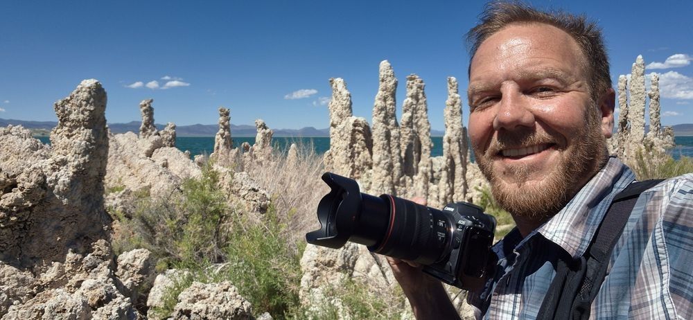 Scott Thompson at the Tufas of Mono Lake, out for some photography fun.
