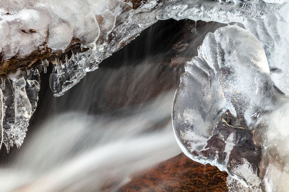 Icy Eagle Falls — water, ice, and long exposure combine into something more sculpture than snapshot.